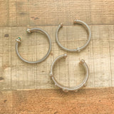 Set Of 4 Silver Cuff Bracelets