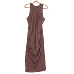 Ashlee by Amaryllis Mauve Ribbed Cinched Side Snap Slit Dress NWT- Size XL