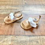 myggpp White Eyelet Bow Sandals- Size ~6-12M (see notes)