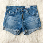 AG Adriano Goldschmied The Hailey Roll Up Denim Shorts- Size 26
