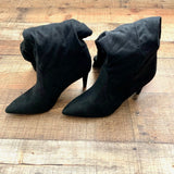 Lulus Captin Black Suede Pointed-Toe Knee High Boots- Size 9 (Sold out online)