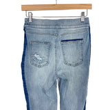 Spanx Distressed Raw Hem Side Panel Skinny Jeans- Size S (Inseam 26”)