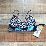 Malai Animal Print/Tropical Reversible Padded Bikini Top NWT- Size S (we have matching bottom)