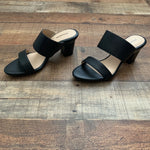 Pashion Black Double Strap Sandals- Size 7 (BRAND NEW, see notes)