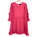 In the Style Pink Ruffle Dress- Size 18