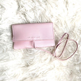 The Silver Wren Pink Tie Closure Tri-Fold Wallet