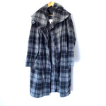 Evy’s Tree Grey Plaid “Brandy” Coat NWT- Size M