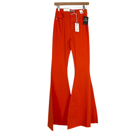 Judy Blue Orange High Waist Super Flare Jeans NWT- Size 5/27 (Inseam 34.5”)