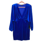 Eloquii Blue Velvet Shoulder Padded Dress NWT- Size 14