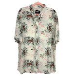 Carbon Cream Tiger Hawaiian Button Up Shirt- Size XXL