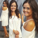 Laundry By Shelli Segal White Cold Shoulder Dress- Size 2 (See Notes)
