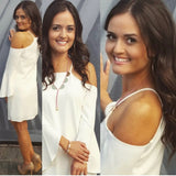 Laundry By Shelli Segal White Cold Shoulder Dress- Size 2 (See Notes)