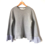 Clu Too Grey Sweatshirt Peplum Top- Size L