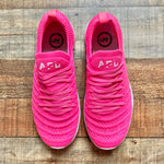 APL Neon Pink Lace Up Slip On Sneakers- Size 7.5 (GREAT CONDITION)