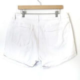 Encore Jeans White Distressed Cuffed Hem Shorts- Size 2XL