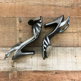 Foot Petals Silver Metallic CC Slingback Heels- Size 39.5 (See Notes)
