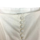 ASOS Ivory Linen Square Neckline Button Front Top- Size 14 (sold out online, see notes)