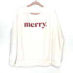 Grayson/Threads Sleepwear Cream Merry Sweatshirt- Size XL