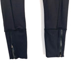 Lululemon Solid Black Crop Legging with Side Pockets and Ribbed Panel Zipper Hem- Size 4 (Inseam 23”)