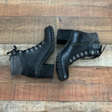 Kork-Ease Black Heeled Combat Boots- Size 7.5 (In Great Condition!)