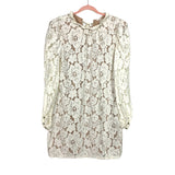 WAYF Ivory Lace Puff Sleeve Dress- Size XL