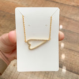 The Styled Collection Pave Amour Heart Necklace
