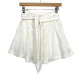 Tularosa White Eyelet Belted Skort- Size M