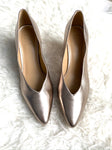 Naturalized Gold Block Heels- Size 11