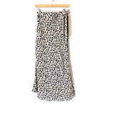 Fab'rik Animal Print Faux Wrap Lined Skirt- Size M