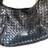 Michael Kors Black Leather Lattice Shoulder Bag