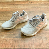 Adidas Gray/Pink Mesh Sneakers- Size 8