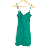Lovers + Friends Green Smocked Mini Dress- Size S