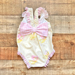 Sal & Pimenta Yellow Duck Print Swimsuit- Size 12M (see notes)