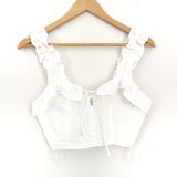 Lioness White Embroidered Crop Top- Size XS