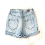 BDG Light Wash Denim Cuffed Shorts- Size 24 (See notes!)