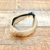 No Brand Mocha Ribbed Top Knot Headband