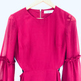 Ali & Jay Ruffle Sheer Sleeve Dress with Exposed Back- Size XS