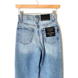 Modern American “Savannah” High Wide Raw Hem Jeans NWT- Size 25 (Inseam 27”)