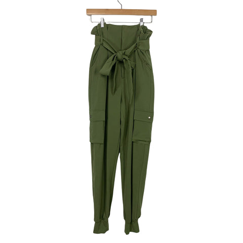 Lovers + Friends Olive Green Paper Bag Waist Joggers- Size M (Inseam 28")