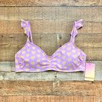 Stoney Clover x Target Lilac/Orange Hearts Ruffle Strap Padded Bikini Top NWT- Size XL (we have matching bottoms)