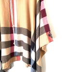 Jordann *monogrammed* Burberry Print Poncho