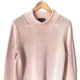 J. Crew Pink Rollneck Cotton Knit Sweater-Size L