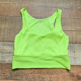 Noli Neon Yellow Ribbed Sports Bra- Size S