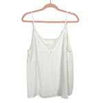 Amaryllis White Lace Trim Cami- Size XL