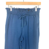 Gibson Look Navy Drawstring Waist Straight Leg Jogger Pants NWT- Size XXS (Inseam 25”)