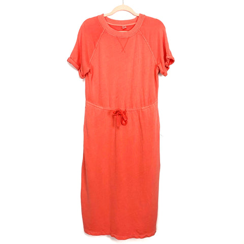 Old Navy Coral T-Shirt Midi Dress- Size M (see notes)
