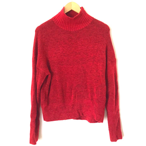 Express Red Mock Neck Sweater- Size XS