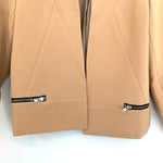 Trouvé Tan Blazer with Zipper Pockets- Size XS