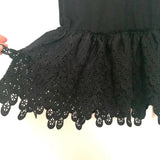 Endless Rose Black Crochet Lace Hem Tee NWT- Size ~S (see notes)