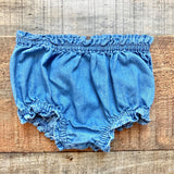 Old Navy Denim with Ruffle Trim Bloomers- Size 6-12M (see notes)